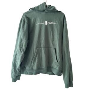 Malbon Hoodie Small Green White Golfer Pullover Interscope Records Hoodie LN
